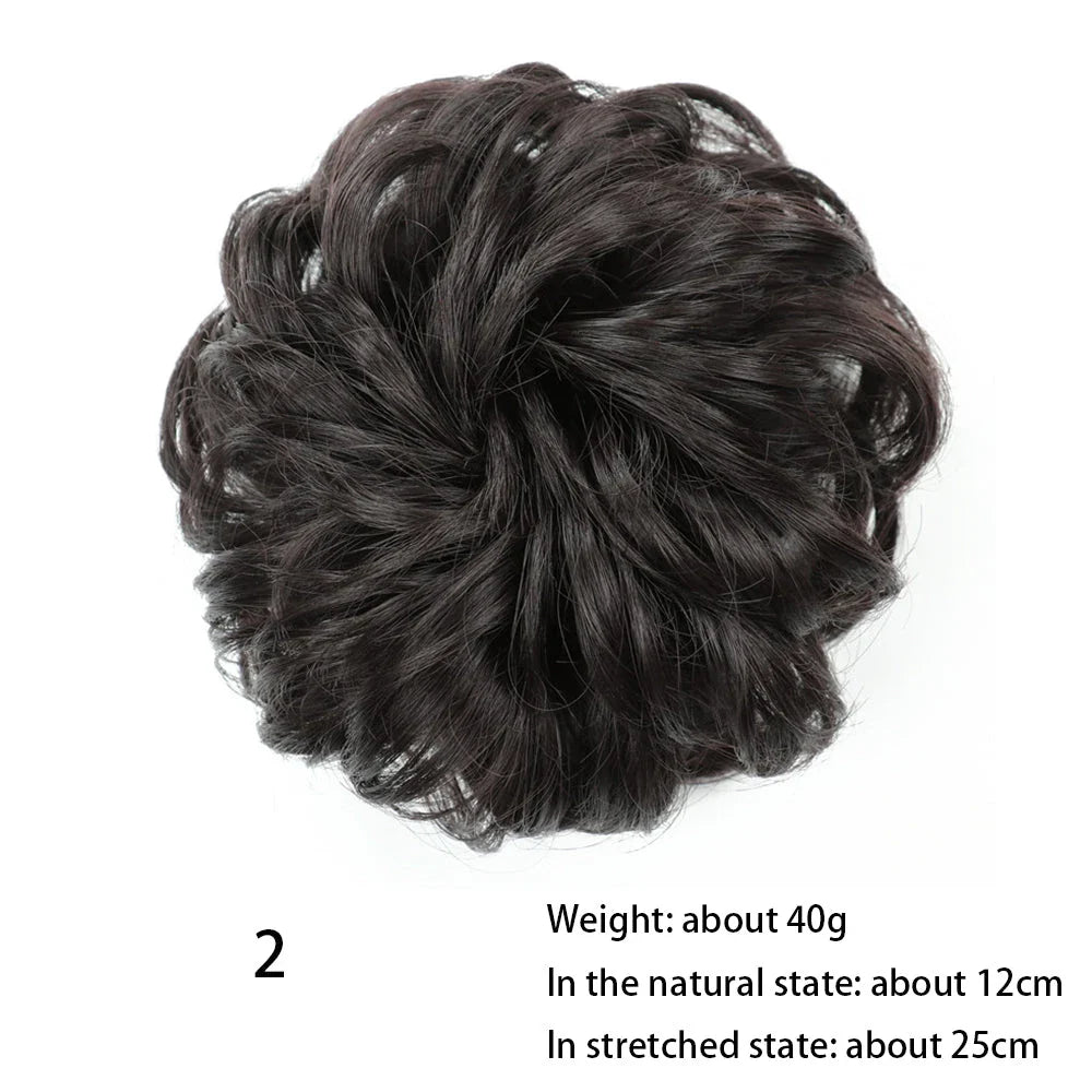 Messy Chignon Donut Hair Bun Pad in Fawn Brown colour, a versatile hair accessory that creates a stylish and effortless bun hairstyle.