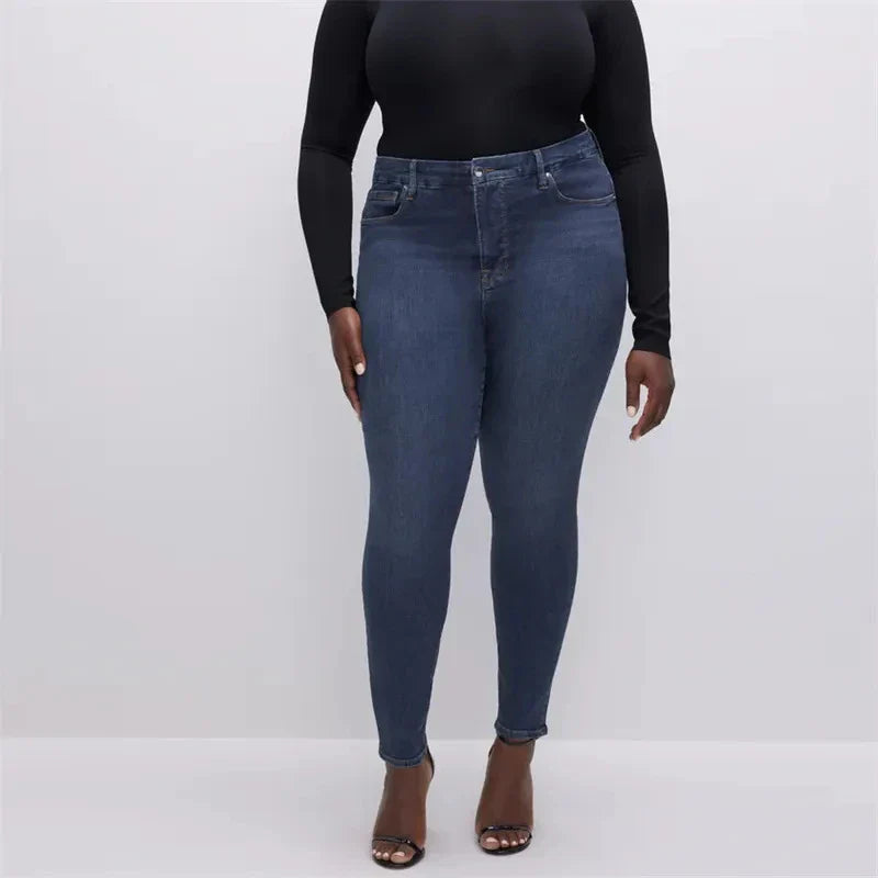 Classic Cropped Women's Denim Jeans in Black, Light Blue, and Dark Blue colours