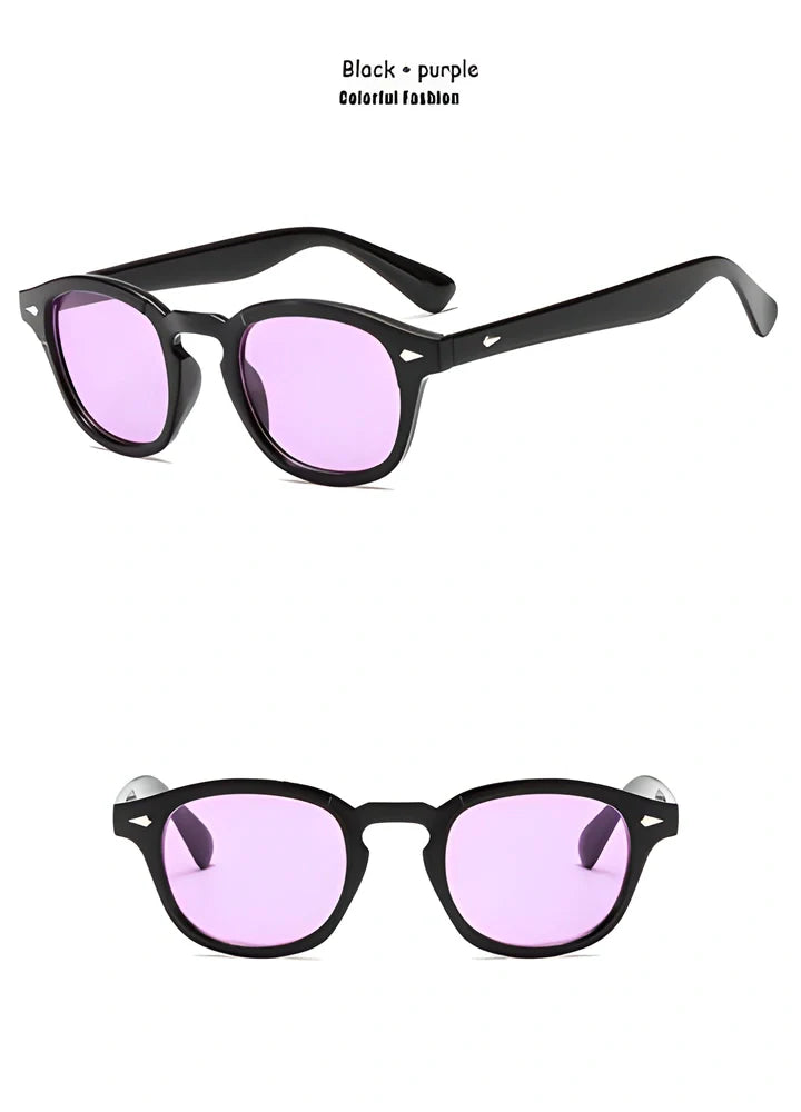 Classic round sunglasses with tinted lenses inspired by the iconic style of Johnny Depp