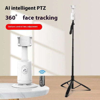 360 degree auto face tracking smartphone gimbal stabilizer with AI smart tracking and tripod for vlogging, live streaming, and video recording