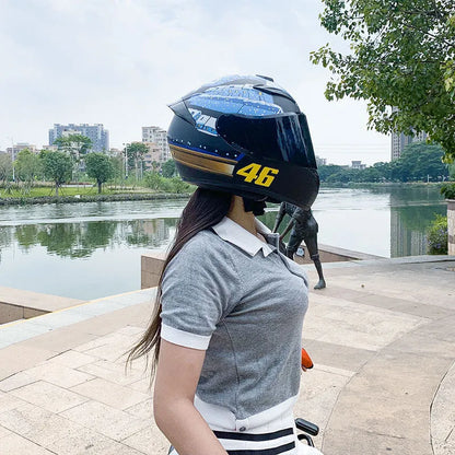 ABS motorcycle helmet for electric car and motorbike commuting in grey and yellow colour options
