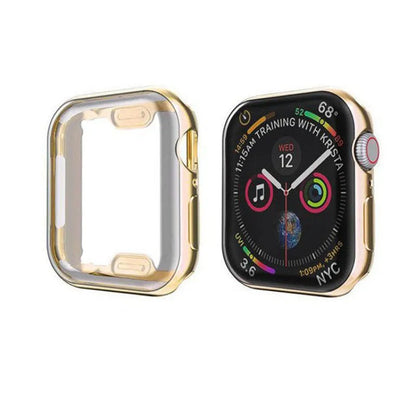 TPU watch case cover in pink for 38mm 40mm 42mm 44mm smartwatch, flexible protective shell