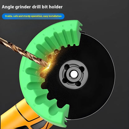 Yellow, green, and black angle grinder grinding bit bracket holders for 3-12mm bits