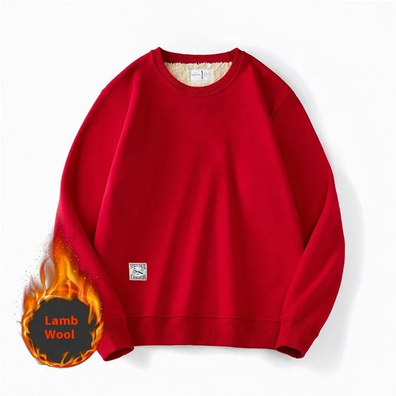 Cozy fleece pullover sweatshirt for men in a variety of classic colors