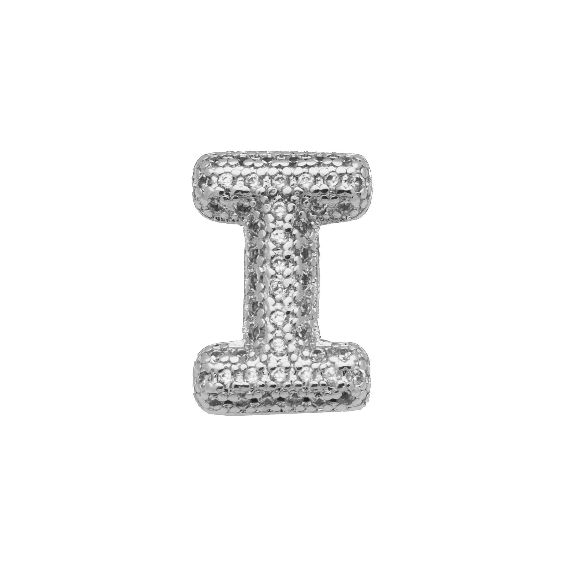 Retro copper bracelet with a letter 'A' charm featuring micro inlaid zircon, shown in a gold finish.