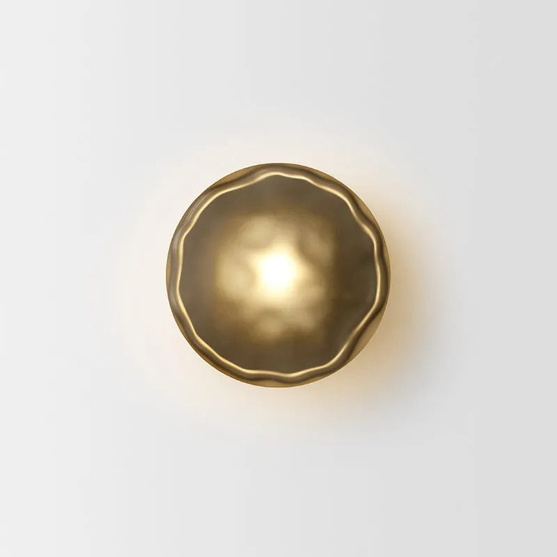 Wall-mounted bedside lamp with glass shade and iron body in various finish options