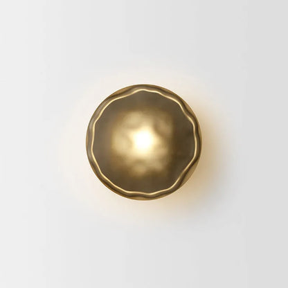 Wall-mounted bedside lamp with glass shade and iron body in various finish options