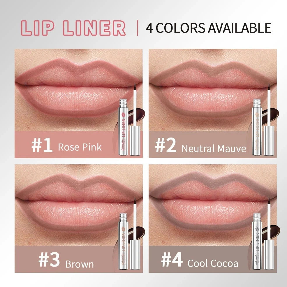 Matte finish pointed toe tear and pull lip liner showing 14cm length and colour-coded end