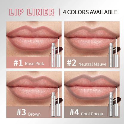Matte finish pointed toe tear and pull lip liner showing 14cm length and colour-coded end
