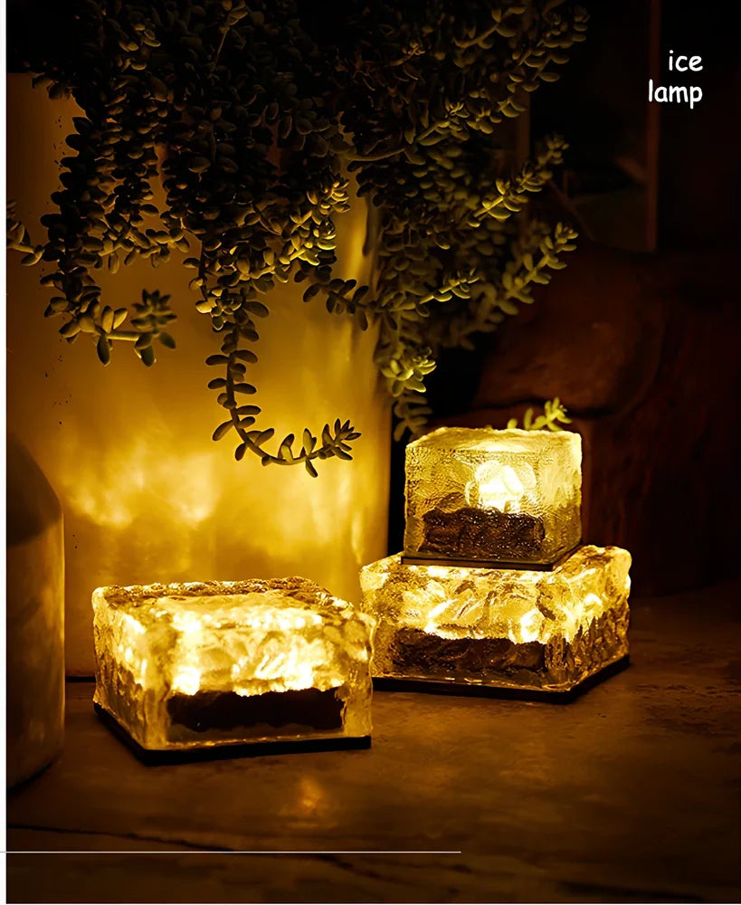 Solar garden light with toughened glass and IP65 waterproof rating for outdoor use
