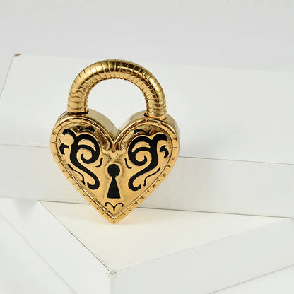 Women's stainless steel heart-shaped earrings with gold or steel colour electroplated finish.