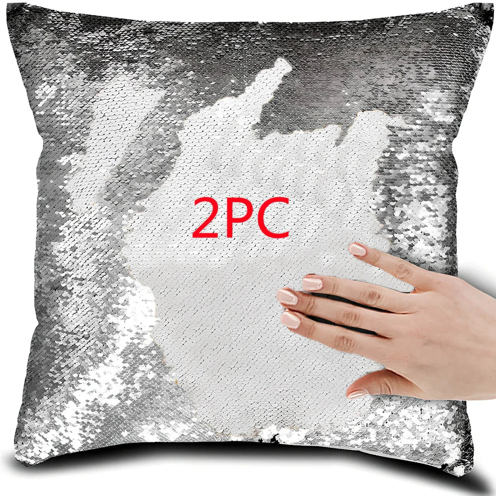40x40cm square colour-changing pillow cover with knitted polyester construction