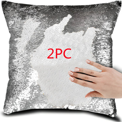 40x40cm square colour-changing pillow cover with knitted polyester construction