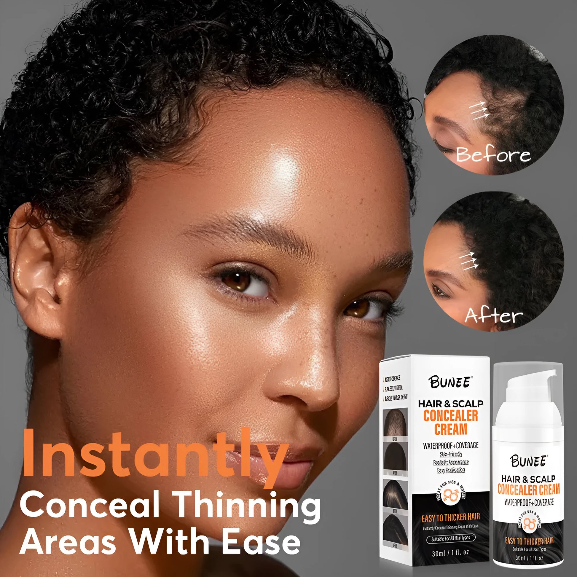 30 ml scalp concealer pomade for covering hair thinning and nourishing the scalp.