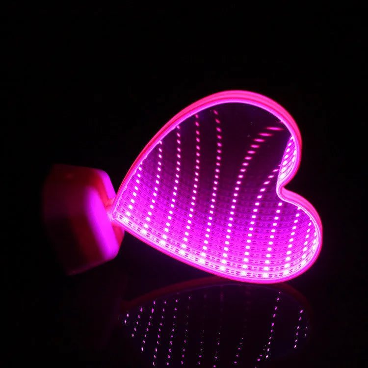 LED double-sided love tunnel light with rose red illumination showing compact plastic construction