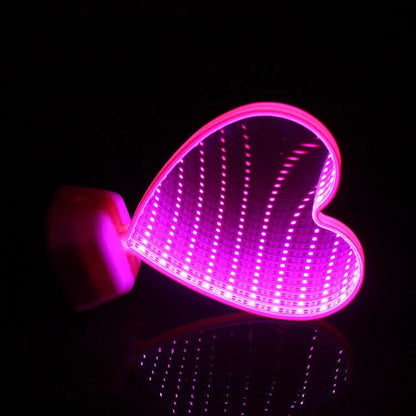 LED double-sided love tunnel light with rose red illumination showing compact plastic construction