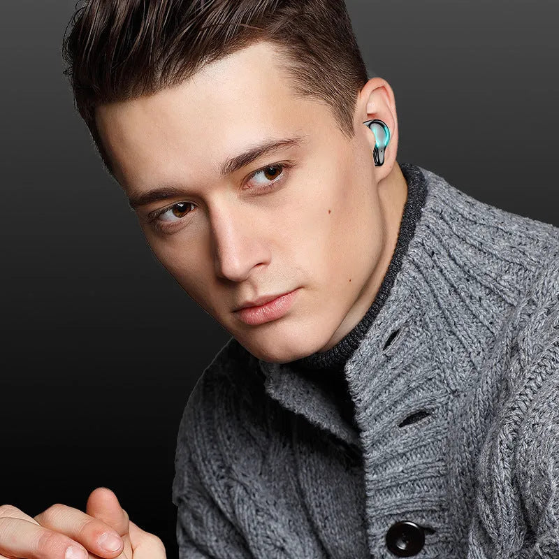 Black Bluetooth gaming headset with in-ear design for mobile games