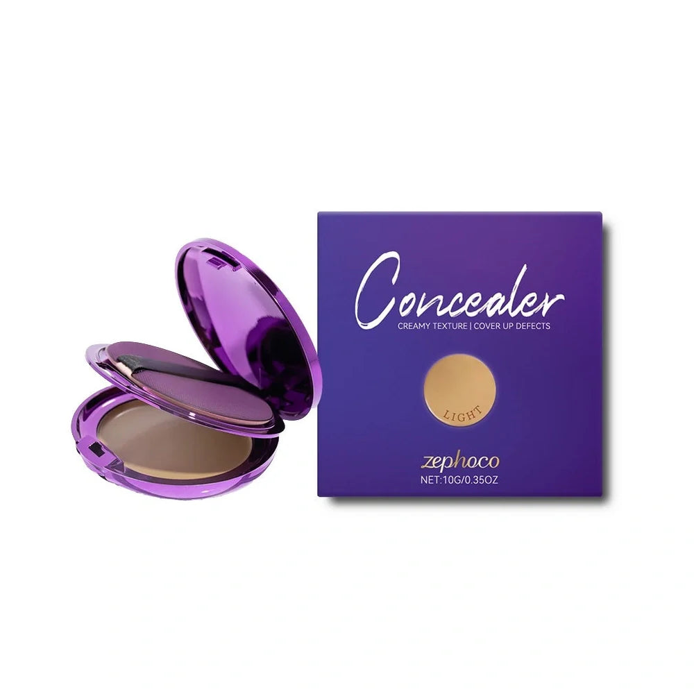 Efficient concealer plate with six colour options including Dark Skin, Ivory white, and Natural colour