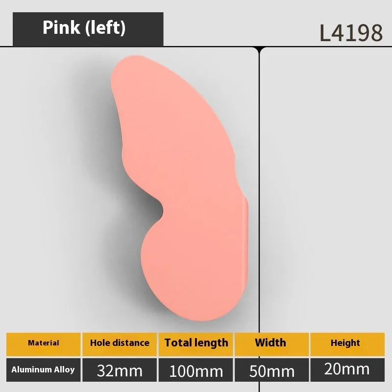Butterfly cartoon cabinet door handle in multiple colours for children's room furniture