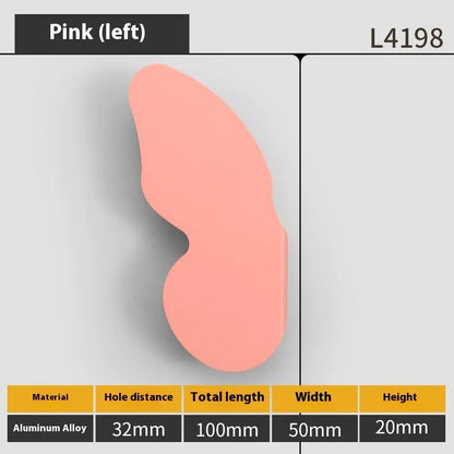 Butterfly cartoon cabinet door handle in multiple colours for children's room furniture