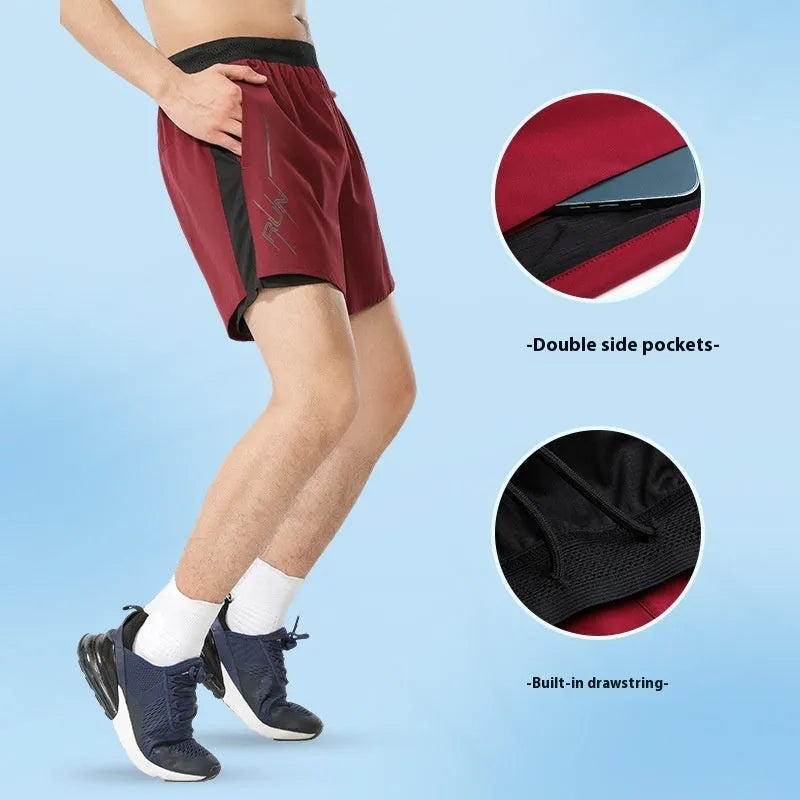 Men's solid-colour polyester basketball shorts with a low-rise waistband, shown in a selection of available colours.