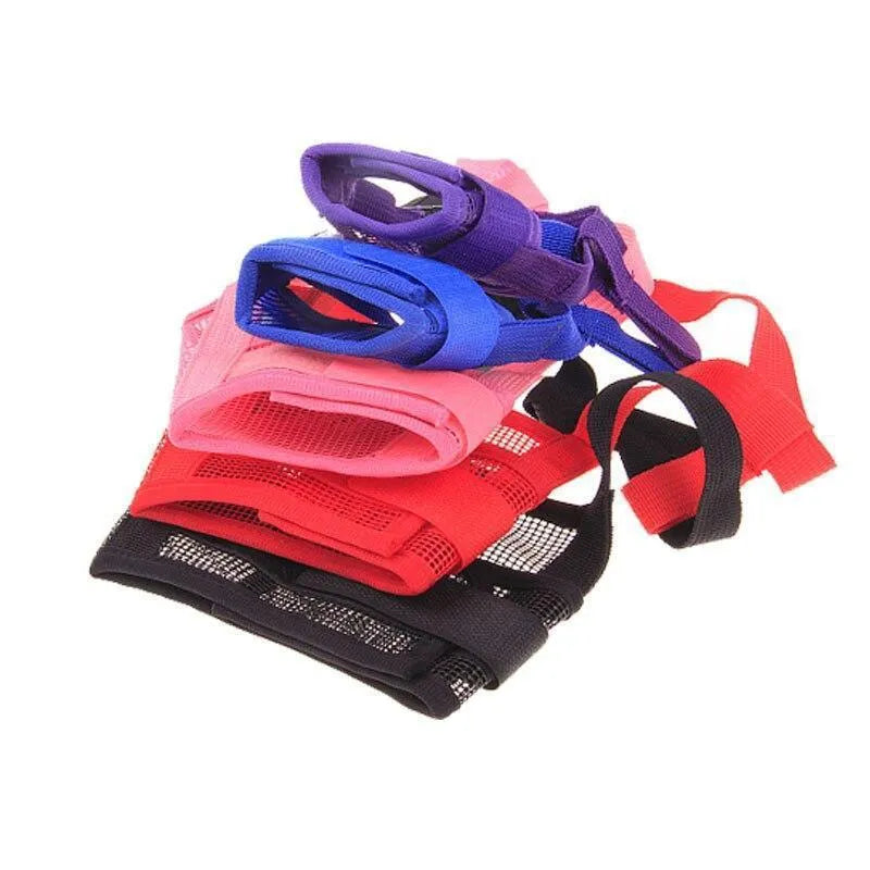 Adjustable plastic dog muzzle in various colours and sizes for behaviour management