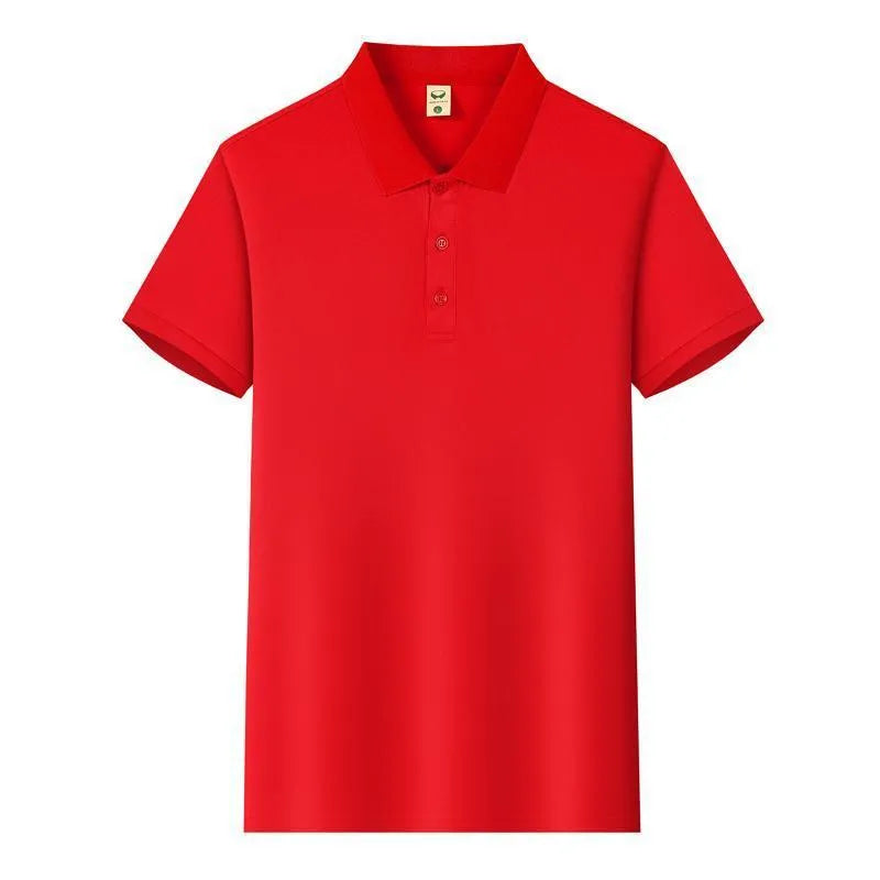 Men's short sleeve lapel business shirt in Ice Silk fabric available in multiple colours