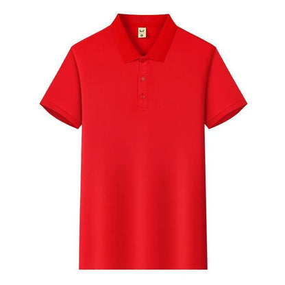 Men's short sleeve lapel business shirt in Ice Silk fabric available in multiple colours