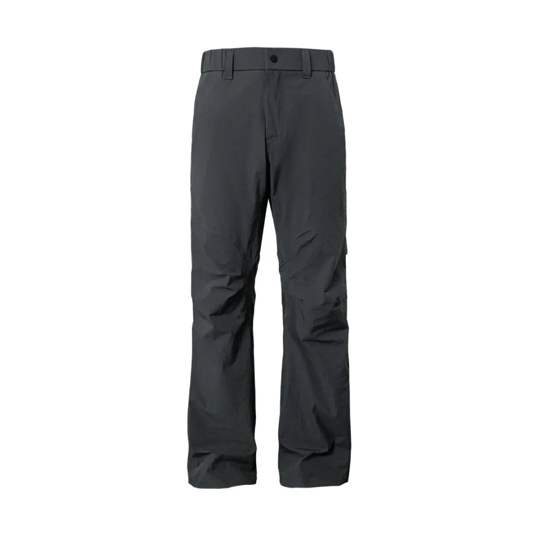 Men's straight leg casual trousers in army green with a mid waist and elasticated back.