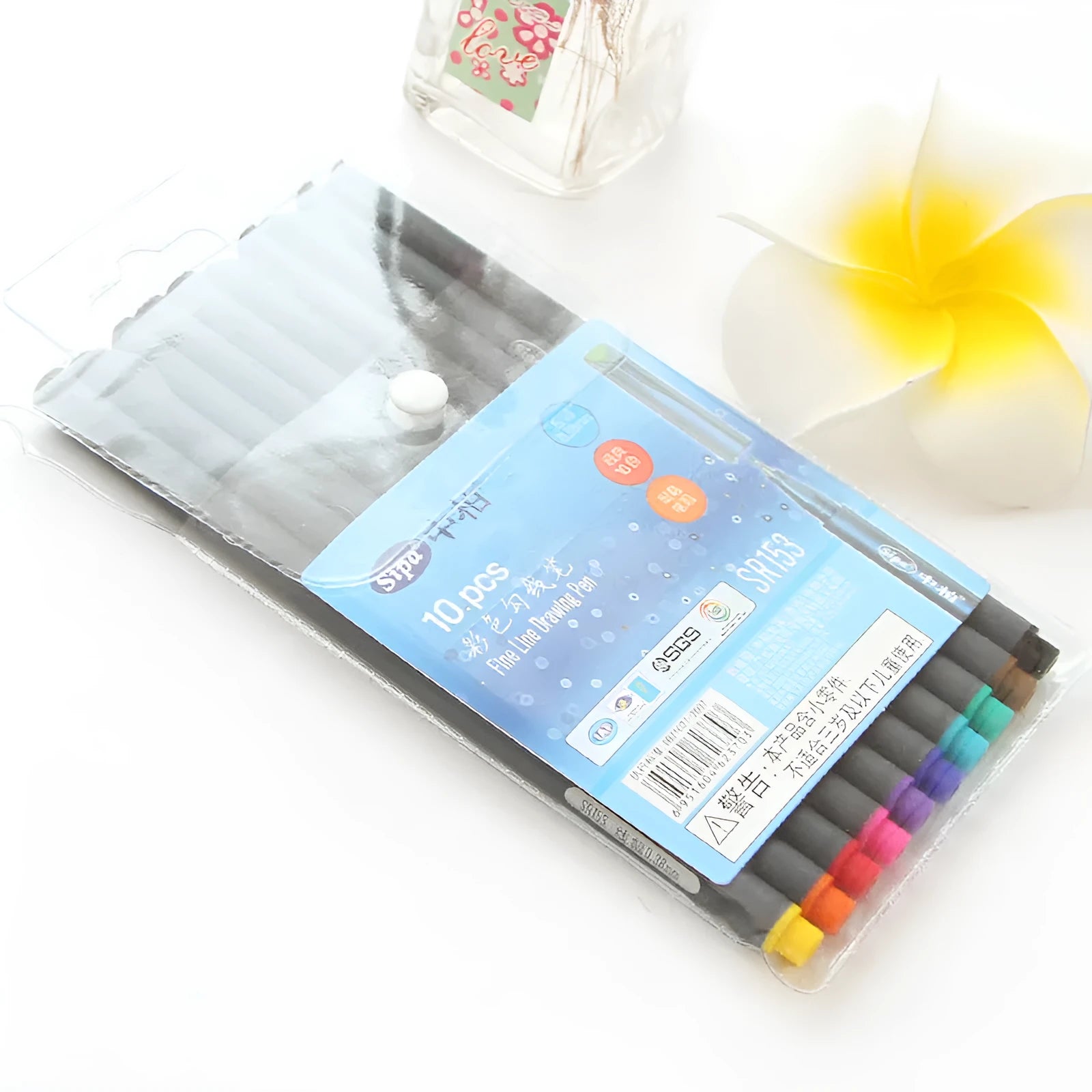 Office drawing stroke syringe colour hook line pen with 0.38mm metal tip for architectural drafting