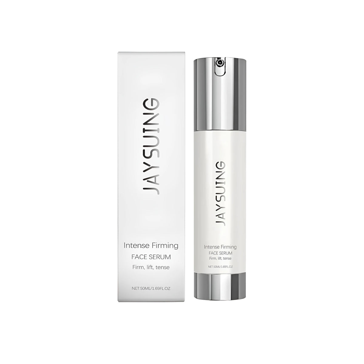 50ml bottle of anti-aging tightening liquid serum with vitamins C and E.
