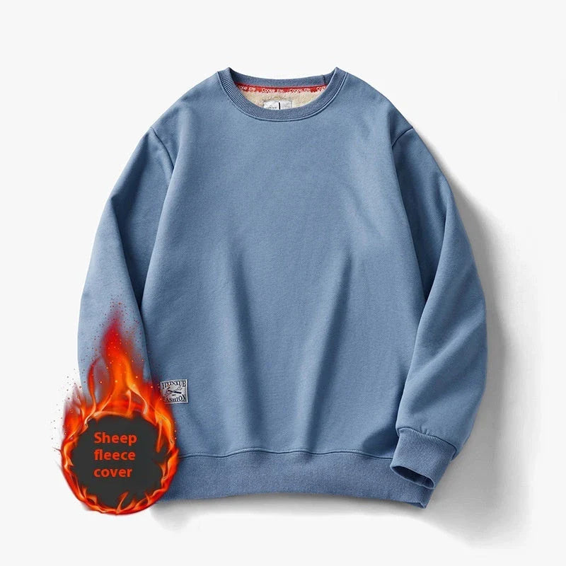 Cozy fleece pullover sweatshirt for men in a variety of classic colors