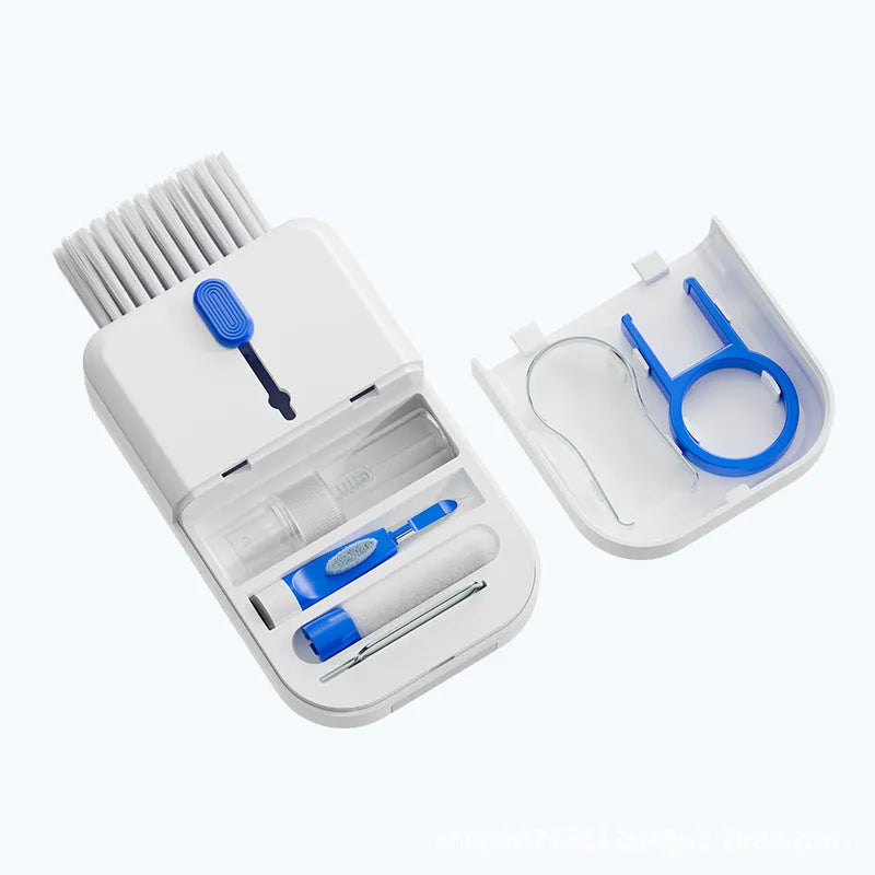 11 in 1 portable multifunctional electronic cleaning kit with storage box in blue colour
