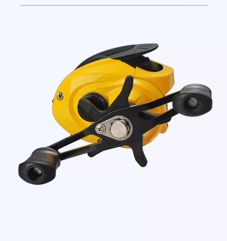 Small Yellow Water Drop Wheel Fishing Reel with 17+1 bearings and 8KG braking force