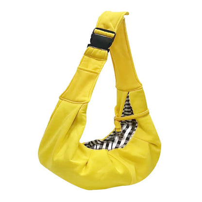 Soft polyester adjustable shoulder strap pet bag for small dogs up to 7.5kg in multiple colour options.