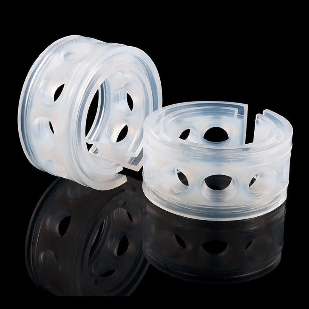 Transparent rubber spring shock absorbers for car modification in six different sizes