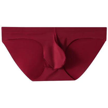 Men's ice silk seamless briefs with bullet separation in multiple colour options