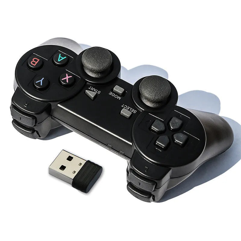 Classic Black 2.4GHz wireless gamepad with USB receiver for PC and Android TV