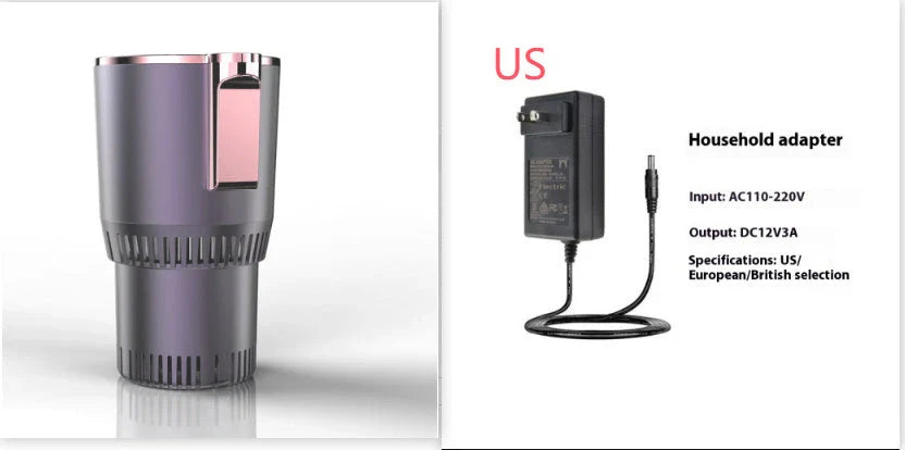 12V Smart Car Cup Holder with Digital Temperature Display for Heating and Cooling Beverages
