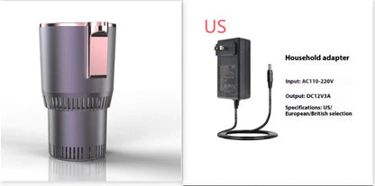 12V Smart Car Cup Holder with Digital Temperature Display for Heating and Cooling Beverages