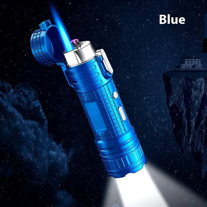 TH727 aluminium alloy waterproof flashlight lighter in camouflage colour, showing compact cylindrical design.
