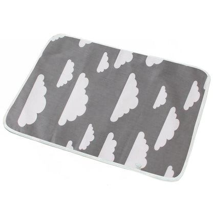 Breathable cotton cartoon waterproof baby changing pad with various patterns