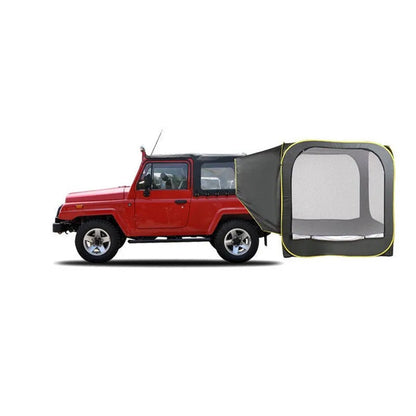 Outdoor pop-up camping car tail tent in black colour with quick assembly design