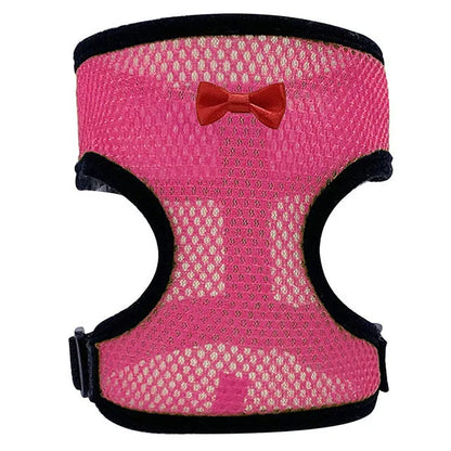 Poultry vest harness with matching collar and bow decoration for chickens and ducks