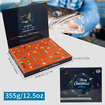 24-piece metal fishing lure set with various designs for freshwater angling