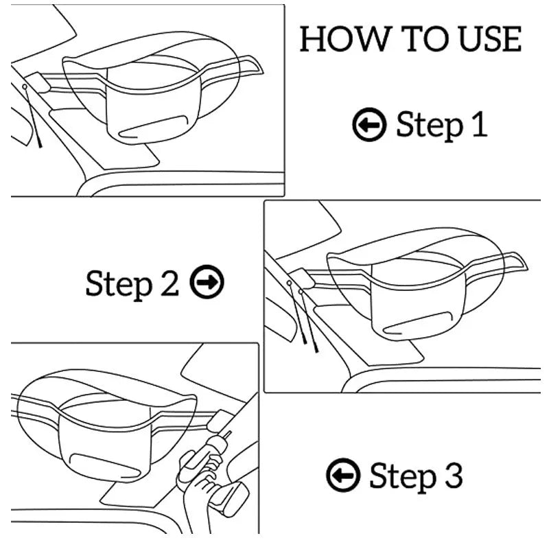Brown iron car hat stand with chrome-plated interior, measuring 30cm tall for vehicle garment organisation