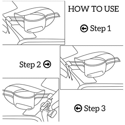 Brown iron car hat stand with chrome-plated interior, measuring 30cm tall for vehicle garment organisation