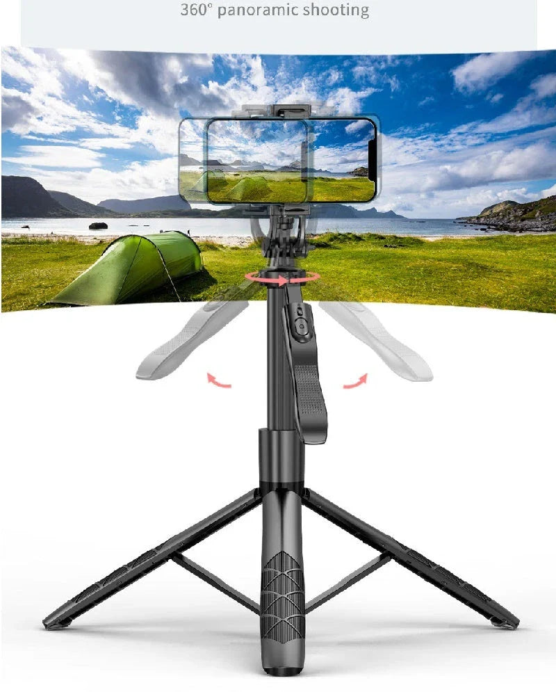 360 degree auto face tracking smartphone gimbal stabilizer with AI smart tracking and tripod for vlogging, live streaming, and video recording