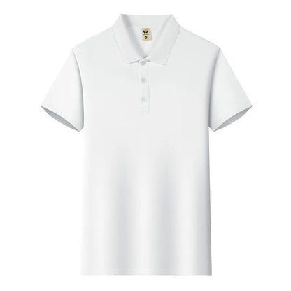 Men's short sleeve lapel business shirt in Ice Silk fabric available in multiple colours