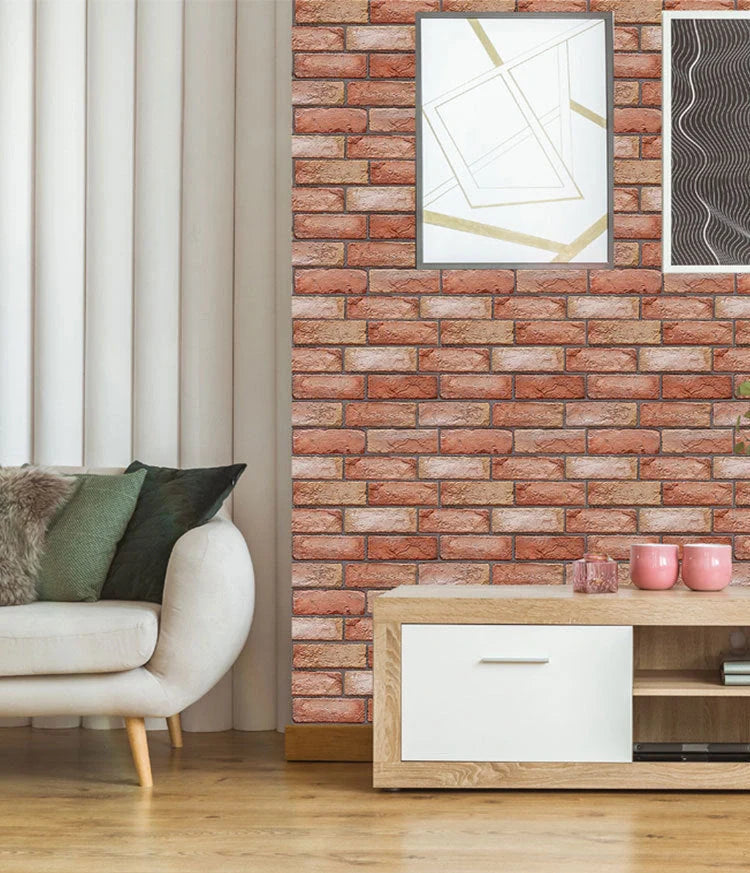 Moisture-proof brick wallpaper sticker for kitchen and bathroom walls